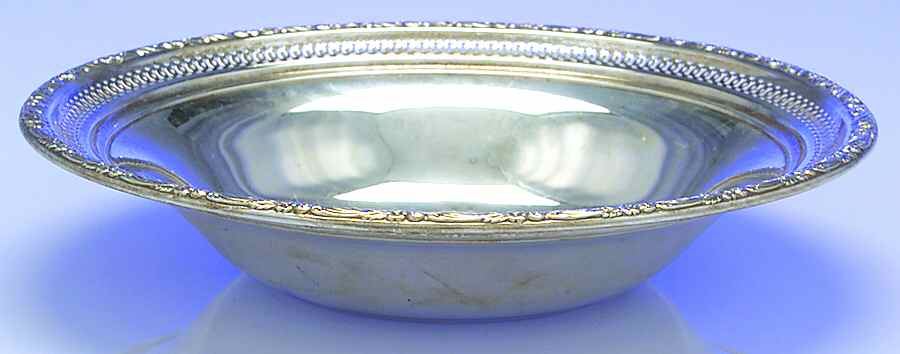 Rose of Sharon (Sterling, 1954, Hollowwaree) Medium Sterling Round Vegetable Bowl by Frank Whiting-1
