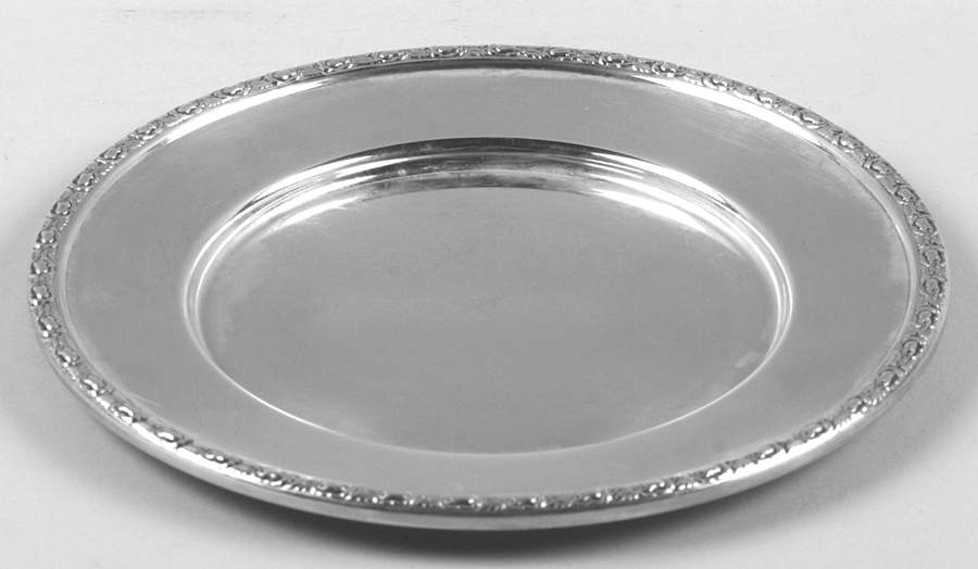Talisman Rose (Sterling, 1948, Plain, Hollowwaree) Bread Plate by Frank Whiting-1