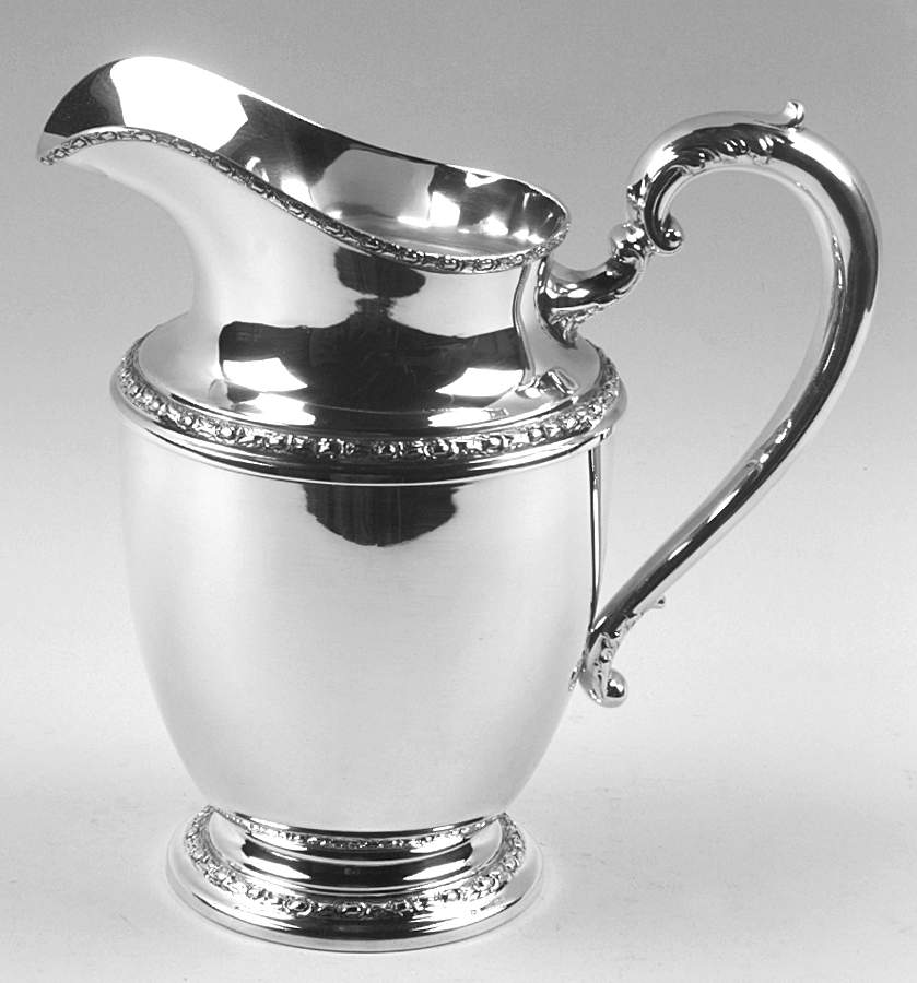 Talisman Rose (Sterling, 1948, Plain, Hollowwaree) Sterling Water Pitcher by Frank Whiting-1