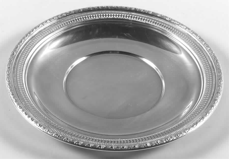 Talisman Rose (Sterling, 1948, Plain, Hollowwaree) 9" Sandwich Plate by Frank Whiting-1