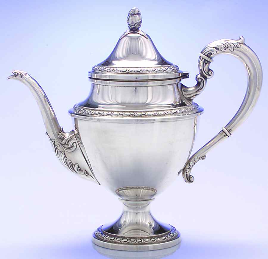 Talisman Rose (Sterling, 1948, Plain, Hollowwaree) Teapot by Frank Whiting-1