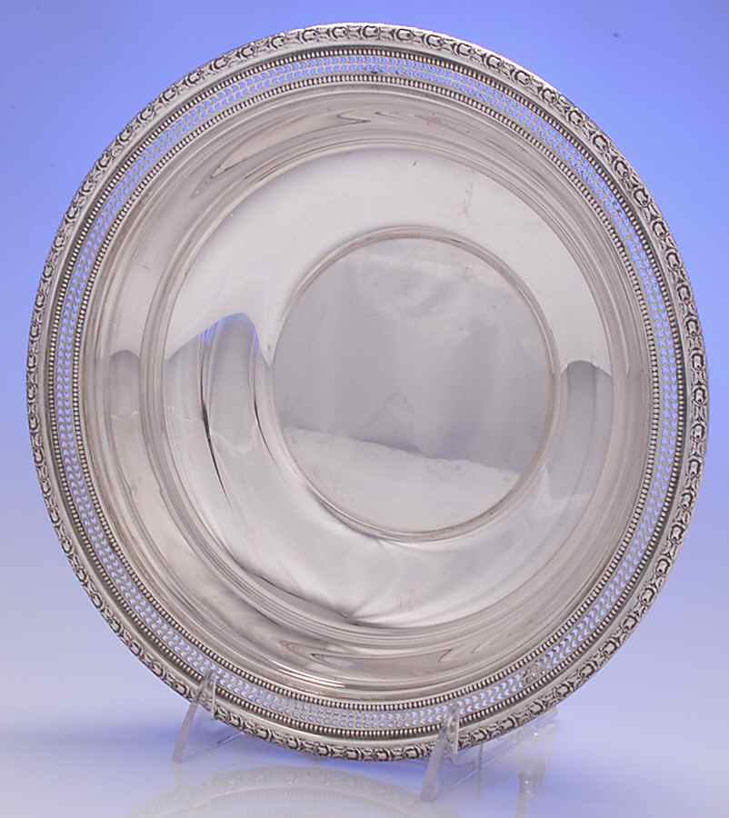 Talisman Rose (Sterling, 1948, Plain, Hollowwaree) 10" Round Vegetable Bowl by Frank Whiting-1