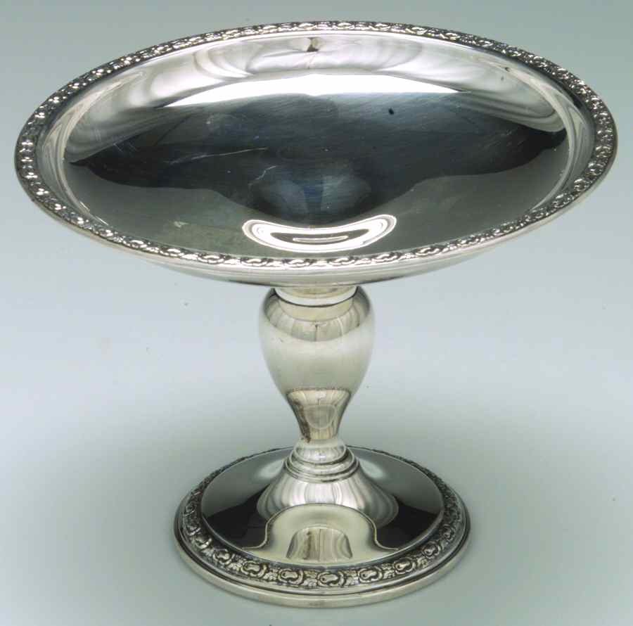 Talisman Rose (Sterling, 1948, Plain, Hollowwaree) Weighted Round Compote (Height X Width) by Frank Whiting-1