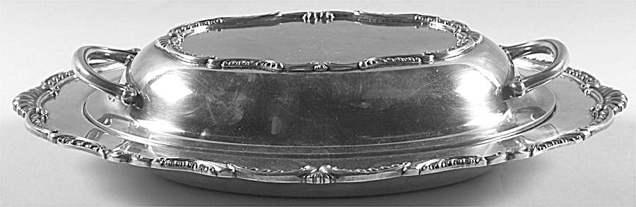 Southern Colonial (Silverplate, Hollowware) Double Vegetable Bowl by Fine Arts-1