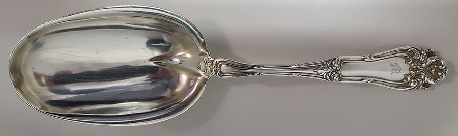 Champlain (Sterling, 1915) Vegetable Serving Spoon (Solid) by Frank Whiting-1