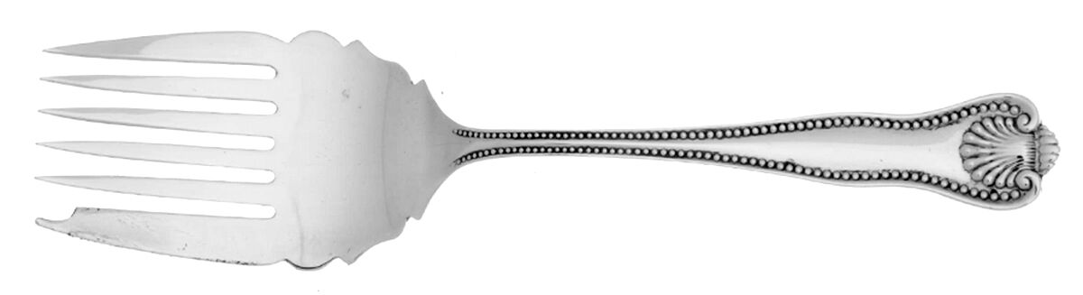 Newport Shell (Sterling, 1910) Large Solid Tined Sardine Serving Fork by Frank Smith-1
