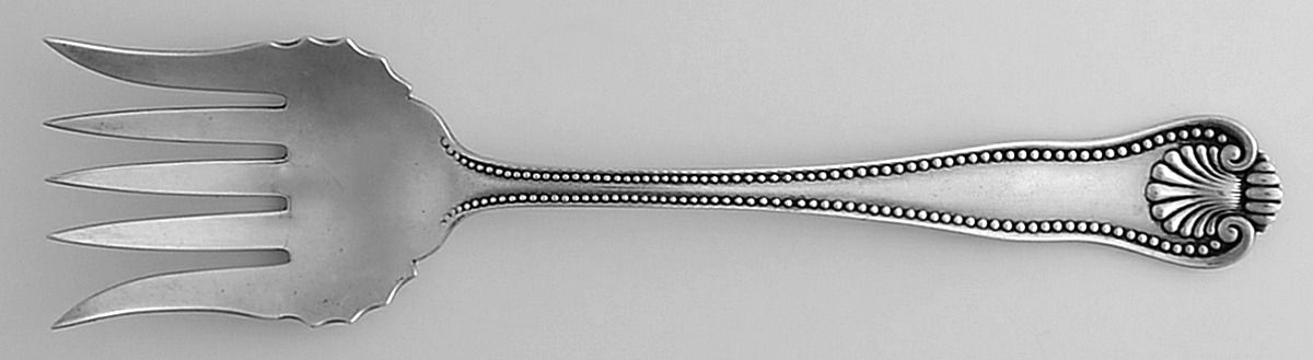 Newport Shell (Sterling, 1910) Small Solid Tined Sardine Serving Fork by Frank Smith-1