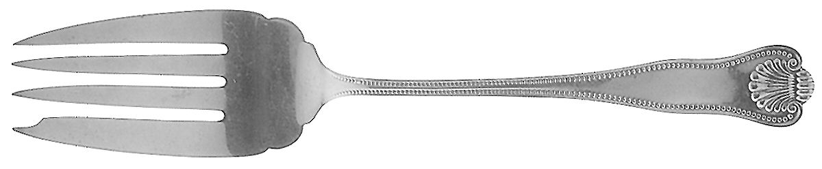 Newport Shell (Sterling, 1910) Medium Solid Cold Meat Serving Fork by Frank Smith-1