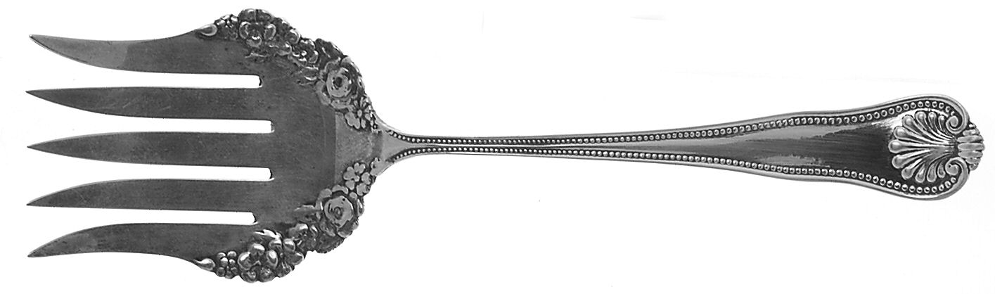 Newport Shell (Sterling, 1910) Small Solid Tined Sardine Serving Fork by Frank Smith-1