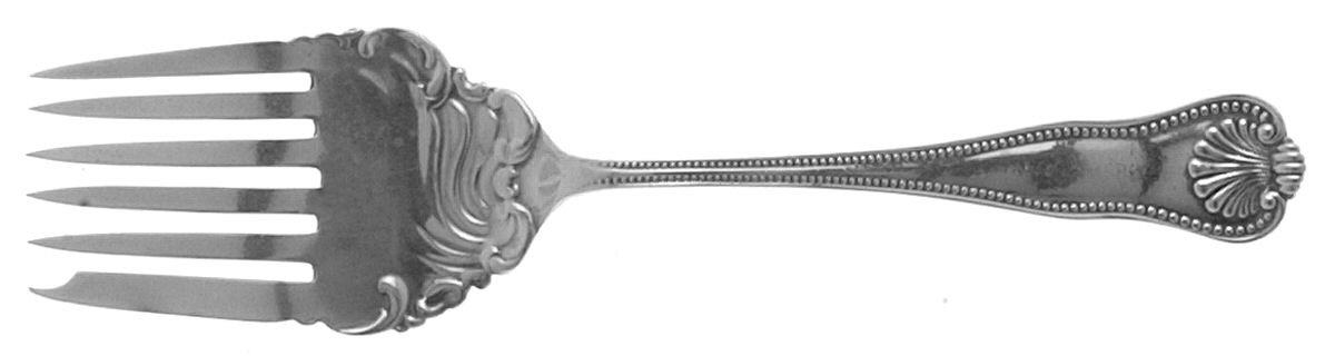 Newport Shell (Sterling, 1910) Large Solid Tined Sardine Serving Fork by Frank Smith-1