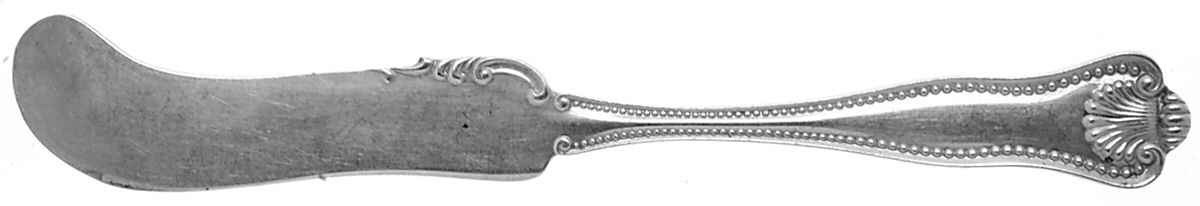 Newport Shell (Sterling, 1910) Flat Handle Butter Spreader by Frank Smith-1