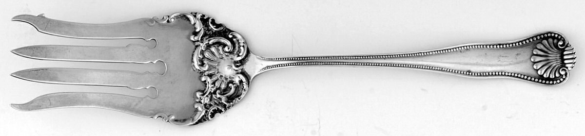Newport Shell (Sterling, 1910) Large Chipped Beef Fork by Frank Smith-1