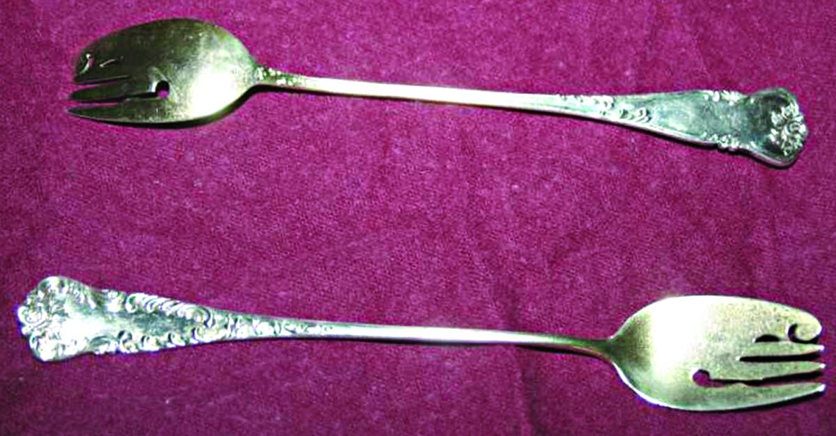 Argo (Sterling, 1892) Large Ramekin Fork by JB & SK Knowles Silver-1