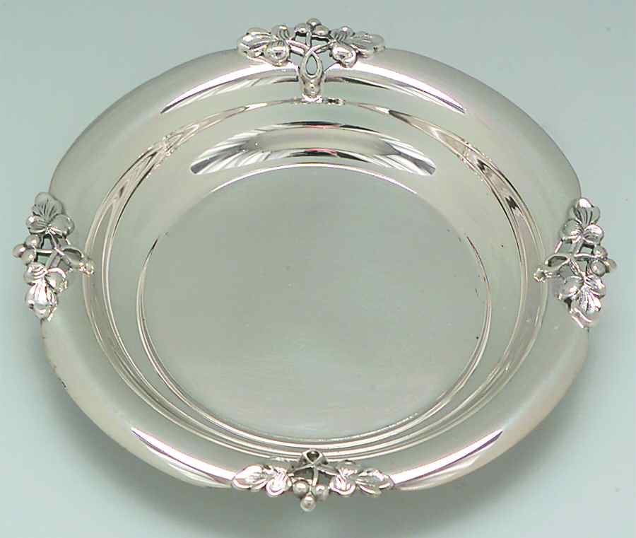 Alexandria (Sterling, Hollowware) Sterling Butter Pat by Fisher Silversmiths-1