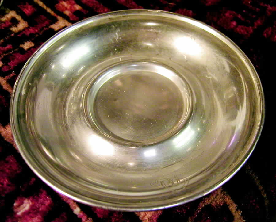 9200 (Sterling, Hollowware) Sterling Demitasse Saucer Only by Frank Whiting-1