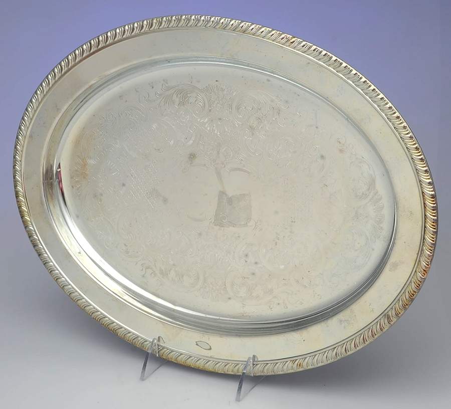 2310 (Silverplate, Hollowware) 16" Oval Serving Platter by F B Rogers-1