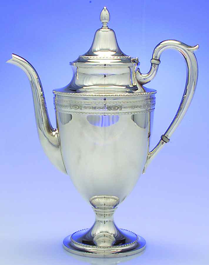 2321 (Sterling, Hollowware) Coffee Pot by Fisher Silversmiths-1