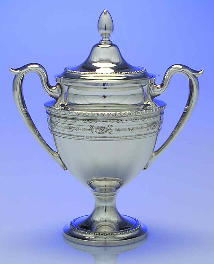 2321 (Sterling, Hollowware) Sugar Bowl & Lid by Fisher Silversmiths-1