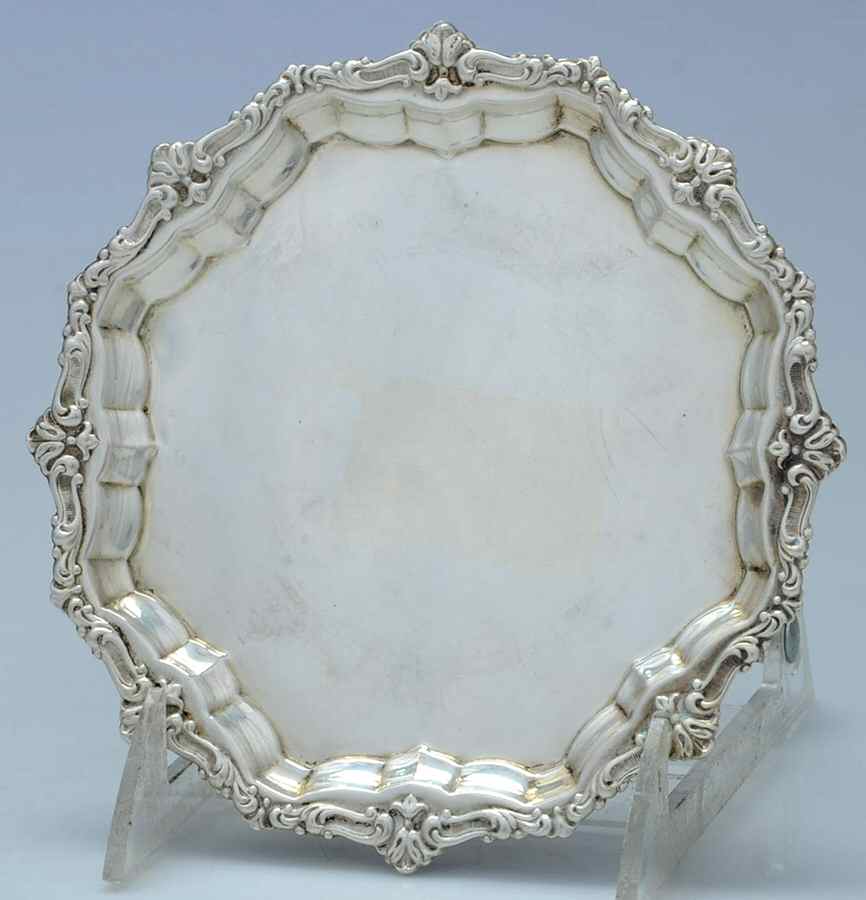 1226 (Sterling, Hollowware) 6" Round Tray by Frank Whiting-1