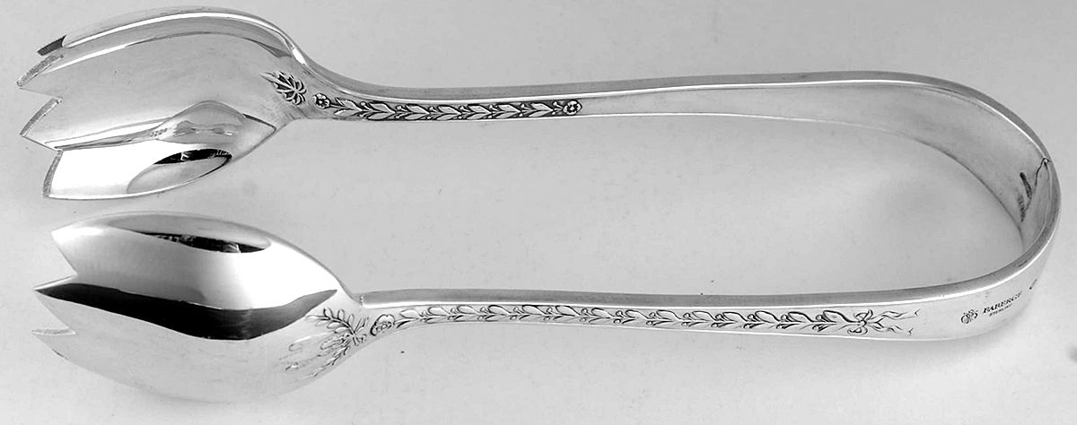 Imperial Court (Sterling) Large Ice Serving Tongs by Faberge-1