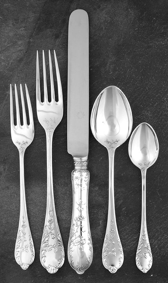 Grand Duchess (Sterling) 5 Piece Dinner Size Setting by Faberge-1