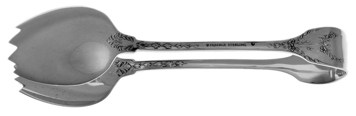 Opera Russe (Sterling) Large Ice Serving Tongs by Faberge-1