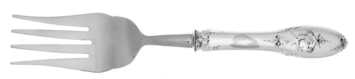 Opera Russe (Sterling) Cold Meat Fork Large, Stainless Tines HC by Faberge-1