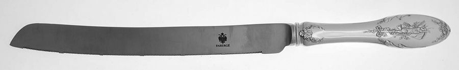 Opera Russe (Sterling) Bread Knife with Stainless Blade by Faberge-1