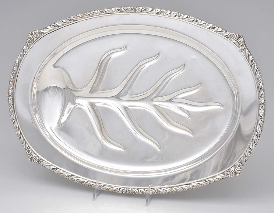 Processional (Silverplate, Hollowware) Meat Platter with Well Tree by Fine Arts-1