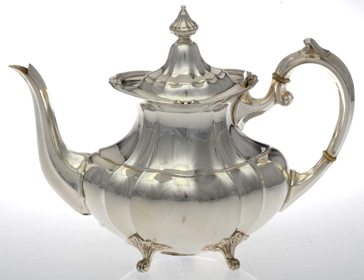 Duncan-Footed Duncan (Sterling, Hollowware) Teapot by Fisher Silversmiths-1