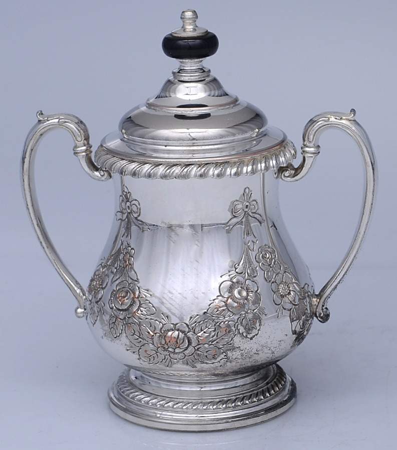 FDM3 (Silverplate, Hollowware) Sugar Bowl & Lid by Friedman-1