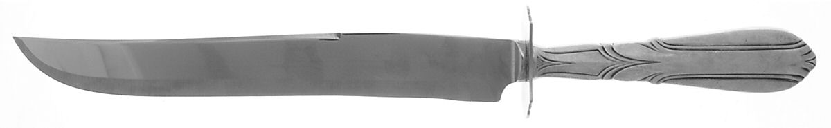 FWS13 (Sterling) Large Stainless Blade Roast Carving Knife by Frank Whiting-1