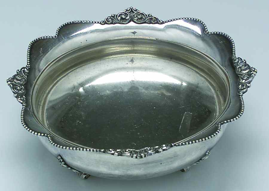 58 (Silverplate, Hollowware) Footed Round Vegetable Bowl by Forbes-1
