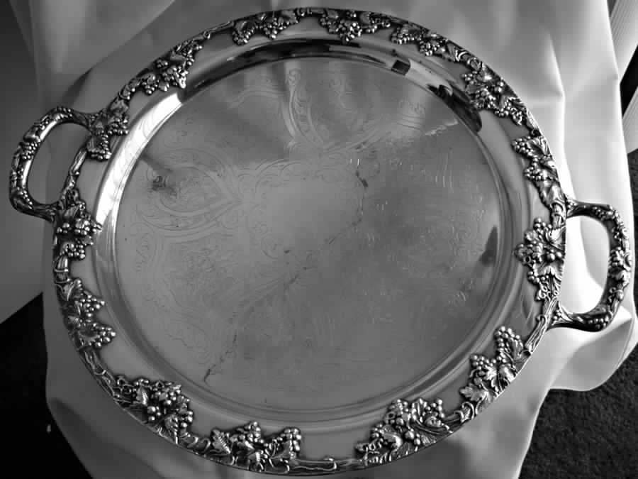 5645 (Silverplate, Hollowware) Silverplate Waiter Tray by Forbes-1