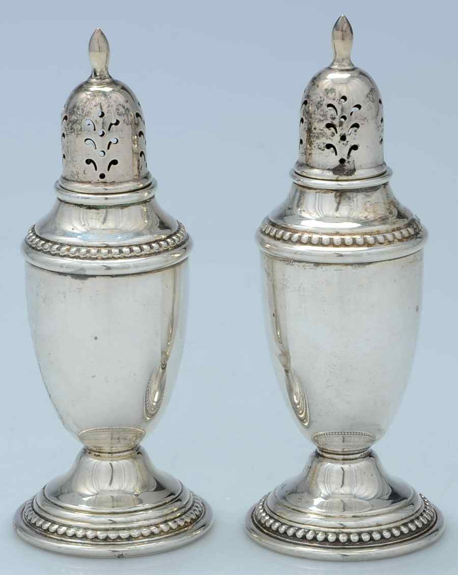 FTG1 (Sterling, Hollowware) Salt and Pepper Set by Farmington Sterling-1