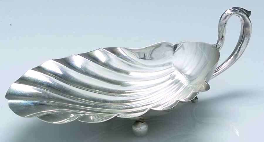 141 (Sterling, Hollowware) Sterling Bon Bon Shell Bowl by Fisher Silversmiths-1