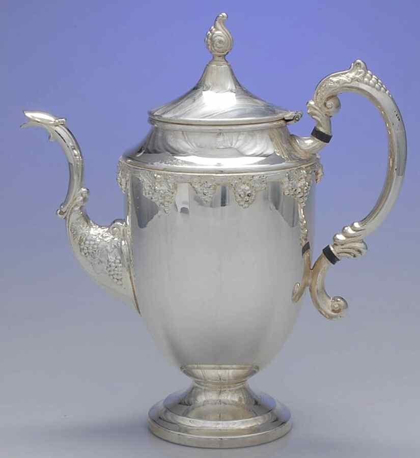 8208 (Silverplate, Hollowware) Silverplate Coffee Pot by F B Rogers-1