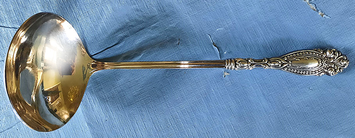 FWS17 (Sterling) Soup Ladle with Silverplate Bowl by Frank Whiting-1