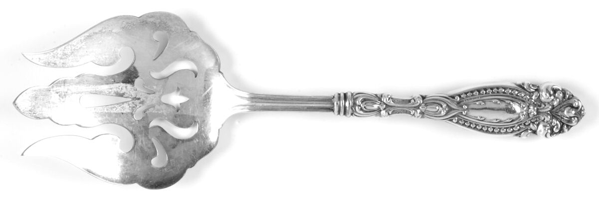 FWS17 (Sterling) Medium Cold Meat Serving Fork, Plated Tines by Frank Whiting-1