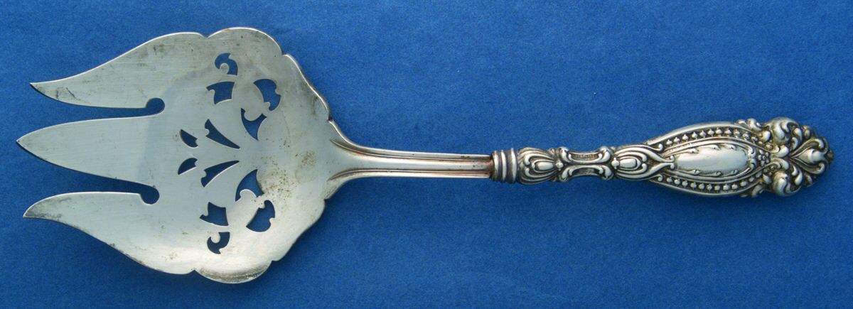 FWS17 (Sterling) Salad Serving Fork with Plated Prongs by Frank Whiting-1