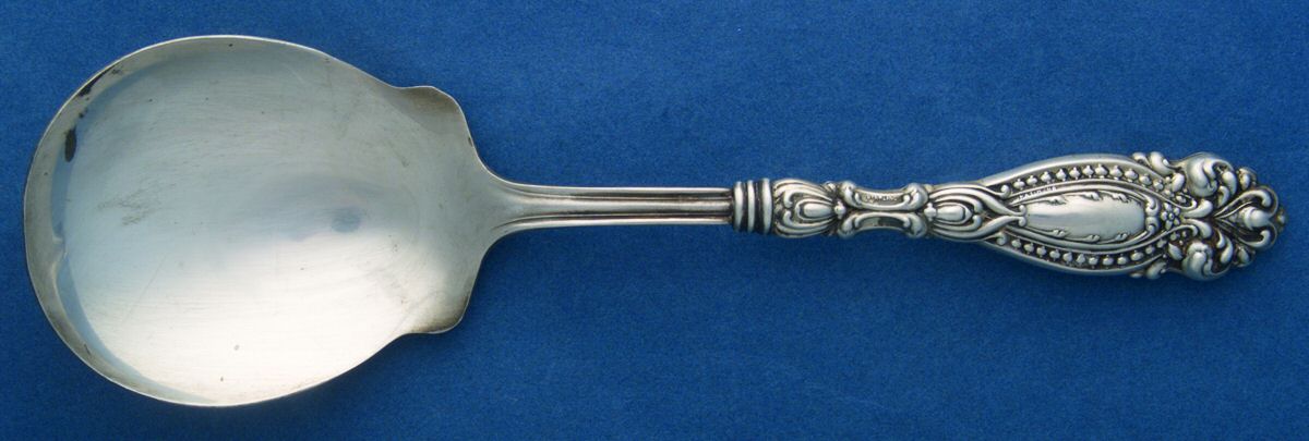 FWS17 (Sterling) Salad Serving Spoon with Plated Bowl by Frank Whiting-1