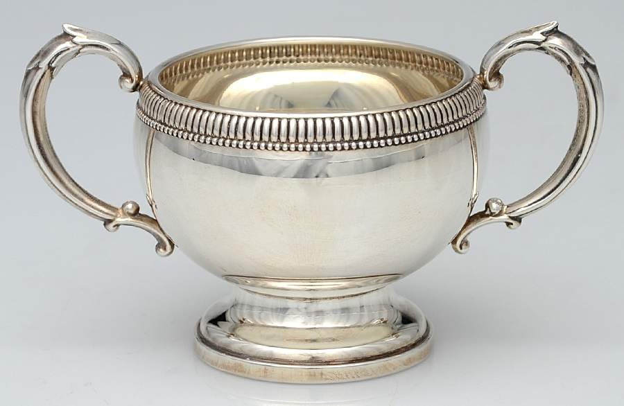 721 (Sterling, Hollowware) Weighted Open Sugar Bowl by Fisher Silversmiths-1