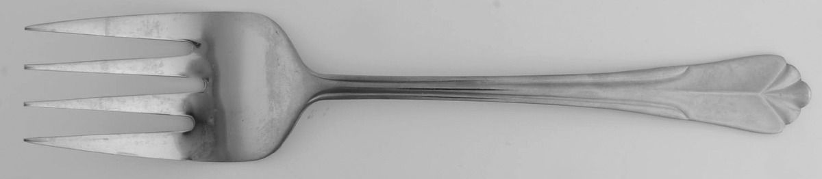 Bevel Bay (Stainless) Medium Solid Cold Meat Serving Fork by Farberware-1