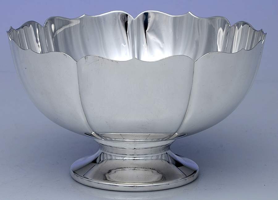 Dublin (Silverplate, Hollowware) 6" Round Pedestal Bowl by Fisher Silversmiths-1