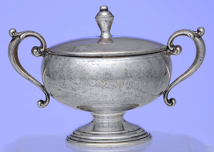 1785 (Sterling, Hollowware) Miniature Sugar Bowl with Lid by Frank Whiting-1