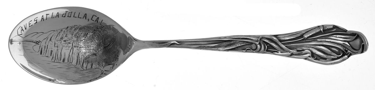 Cat Tails (Sterling) Souvenir Spoon (Five O'Clock Spoon) by Fessenden-1