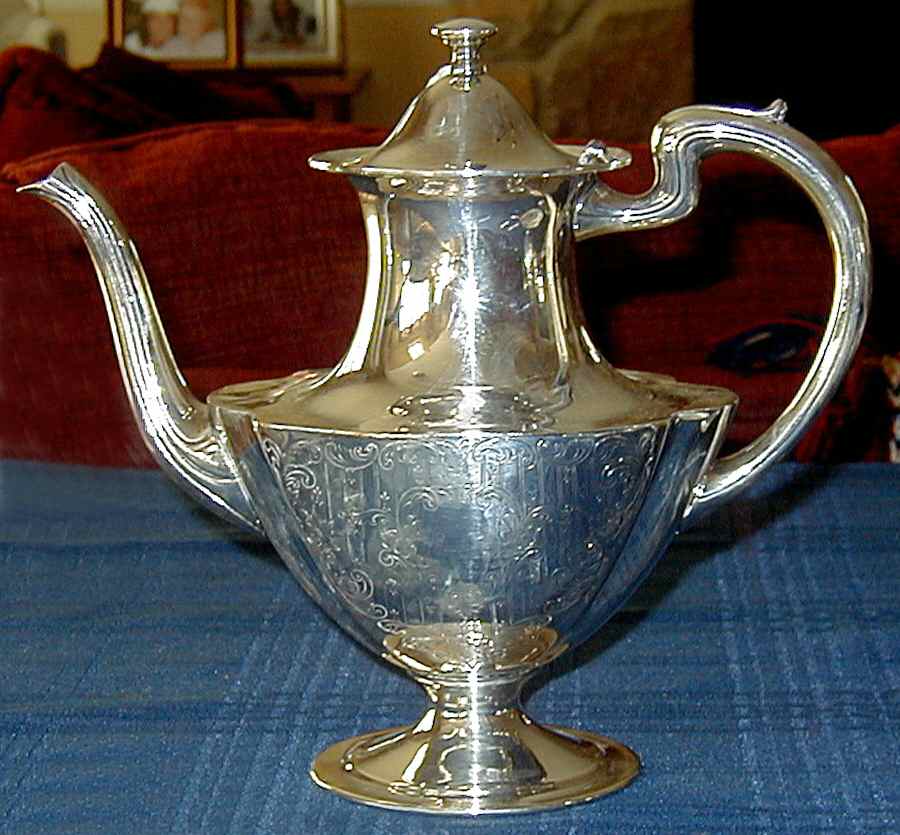 258 (Silverplate, Hollowware) Silverplate Coffee Pot by Forbes-1
