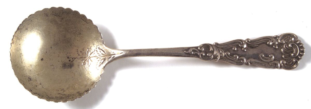 Fes11 (Sterling) Bon Bon Spoon Bright Cut by Fessenden-1