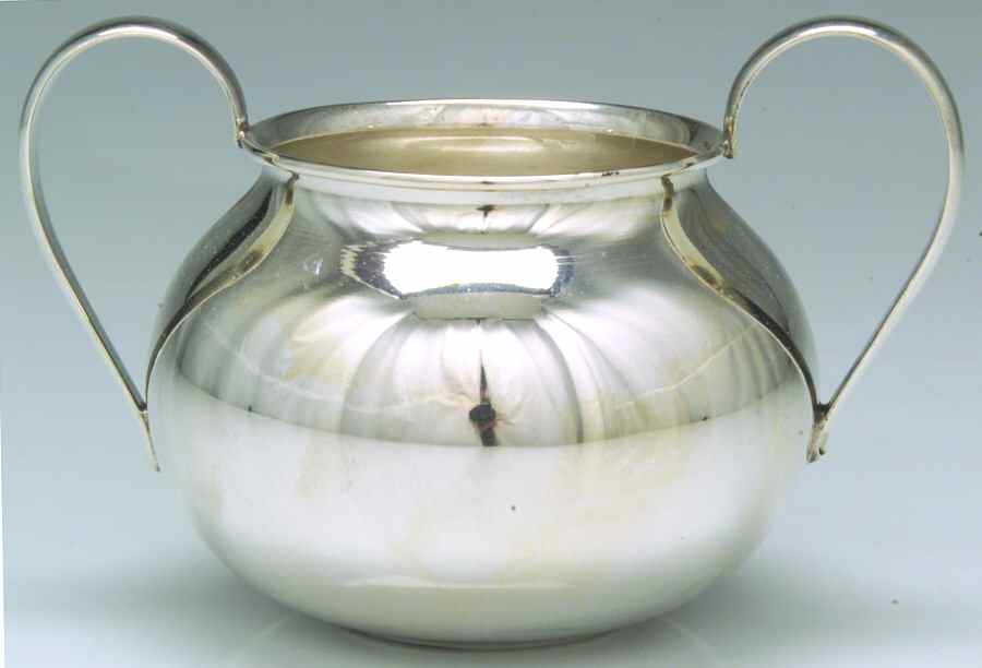 764 (Sterling, Hollowware) Mini Open Sugar Bowl by Fisher Silversmiths-1