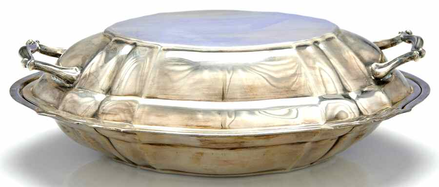 Jack Shepard (Silverplate, Hollowware) Double Vegetable Bowl by Fisher Silversmiths-1